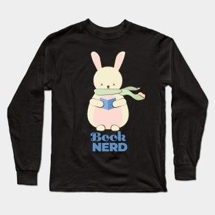 Reading Bunny with a Scarf Long Sleeve T-Shirt